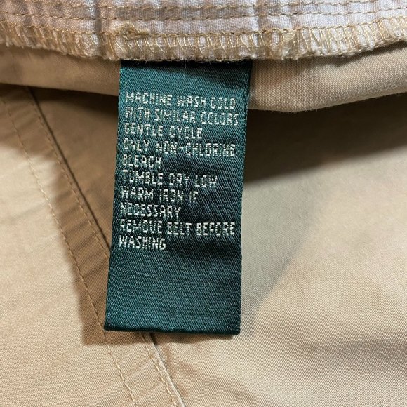 Lauren by Ralph Lauren Petite 100% Cotton Straight Khaki Pants Size 14P Beige - Picture 5 of 6
